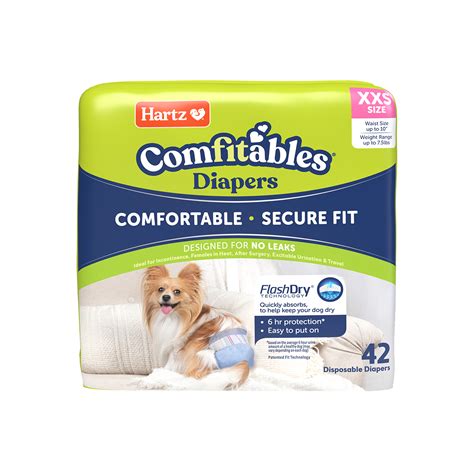 Hartz Comfitables Dog Diapers Size Xxs Up To 7 5 Lbs 42Ct Hartz