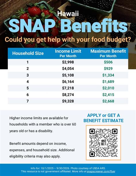 Hawaii Snap Eligibility Information