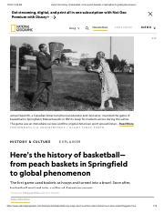 Here S The History Of Basketball From Peach Baskets In Springfield To Global Phenomenon National Geographic