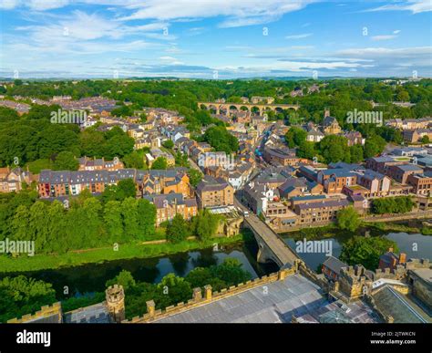 Historic City Center Of Durham Aerial View Including Framwellgate Historic City Center Of Durham Aerial View Including Framwellgate