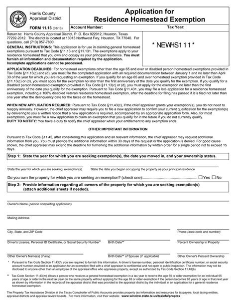 Homestead Exemption Richland County Pdf Form Formspal