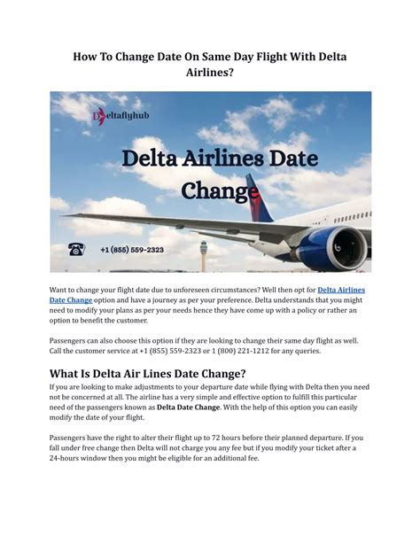 How Can I Make A Same Day Flight Change On Delta