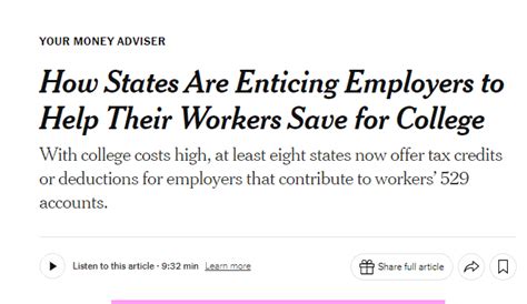 How States Are Enticing Employers To Help Their Workers Save For College The New York Times How States Are Enticing Employers To Help Their Workers Save For College The New York Times
