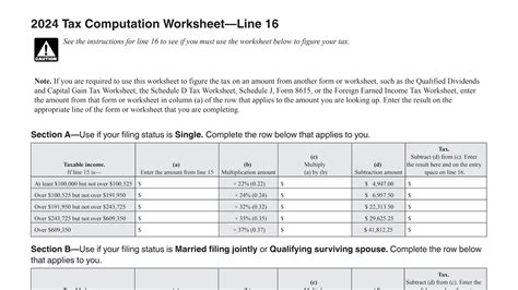 How To Calculate Your Tax Bill Using The Tax Computation Worksheet