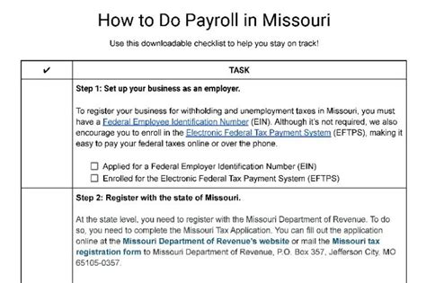 How To Do Payroll In Missouri An Employer S Guide