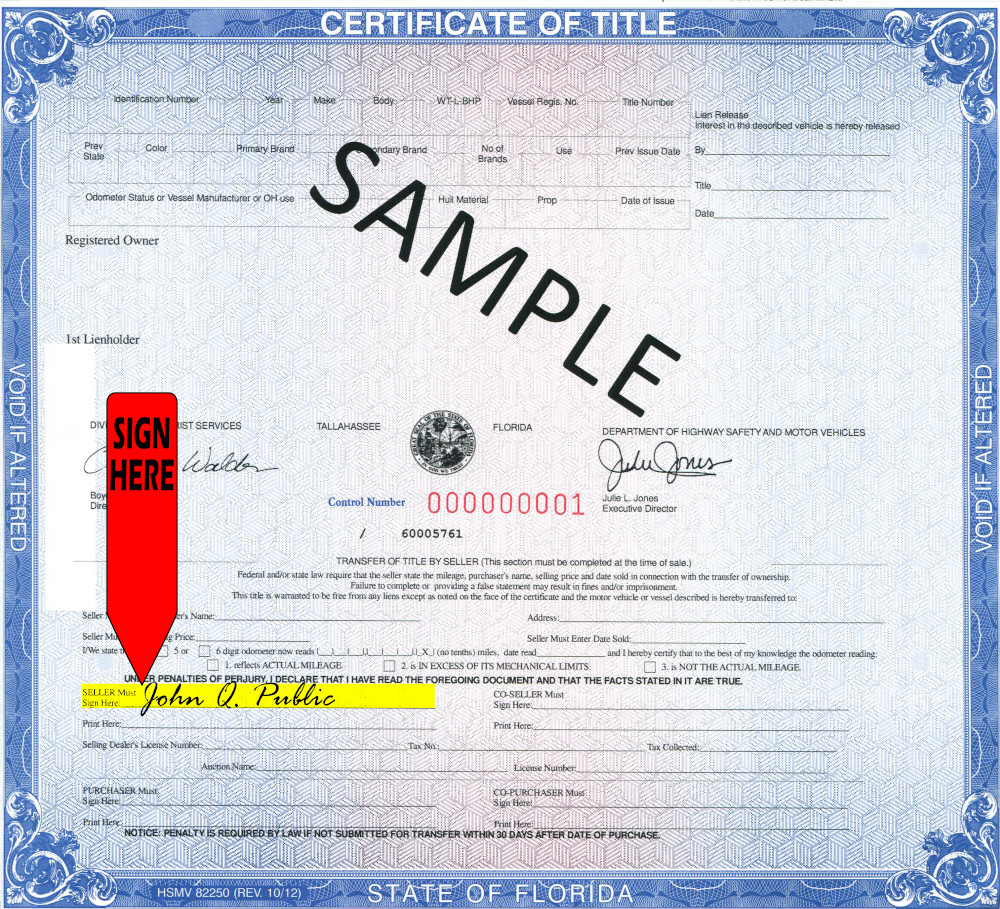 How To Fill Out A Florida Title
