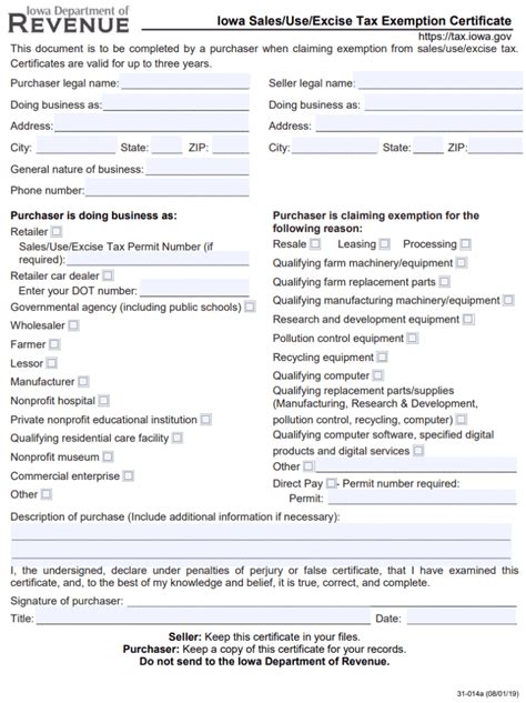 How To Get An Iowa Sales Tax Exemption Certificate Startup 101