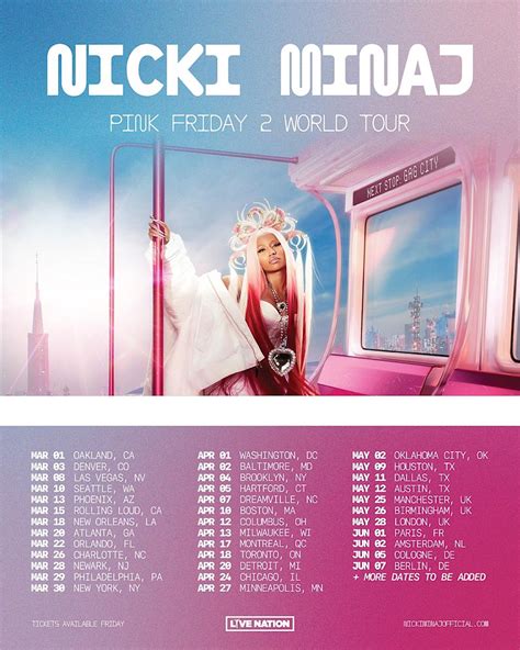 How To Get Tickets To Nicki Minaj S Pink Friday 2 World Tour