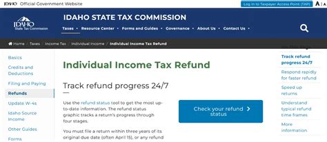 Idaho State Tax Refund Status