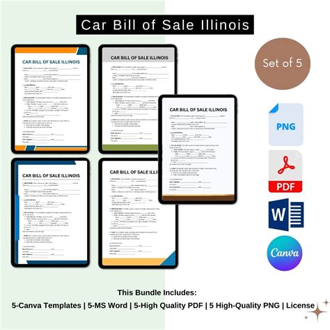Illinois Car Bill Of Sale Template Pdf Word Download Illinois Car Bill Of Sale Template Pdf Word Download