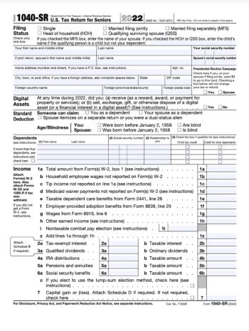 Illinois Income Tax 1040Sr