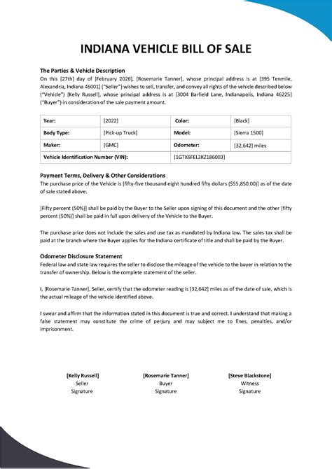 Indiana Vehicle Sales Tax