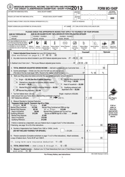 Individual Tax Types Property Tax Credit