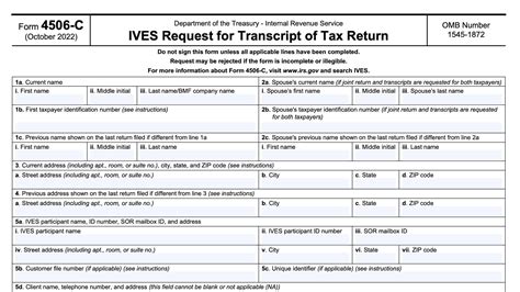 Irs Form 4506 C Walkthrough Ives Request For Transcript Of Tax Return