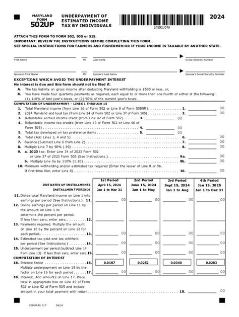 Irs Maryland Form 502Up Pdffiller