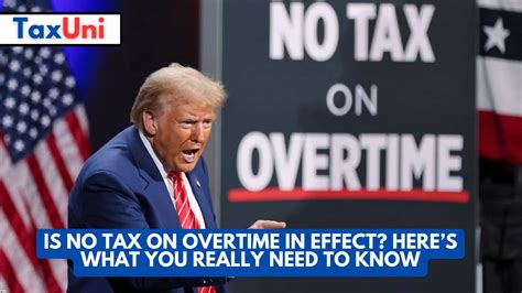 Is No Tax On Overtime In Effect