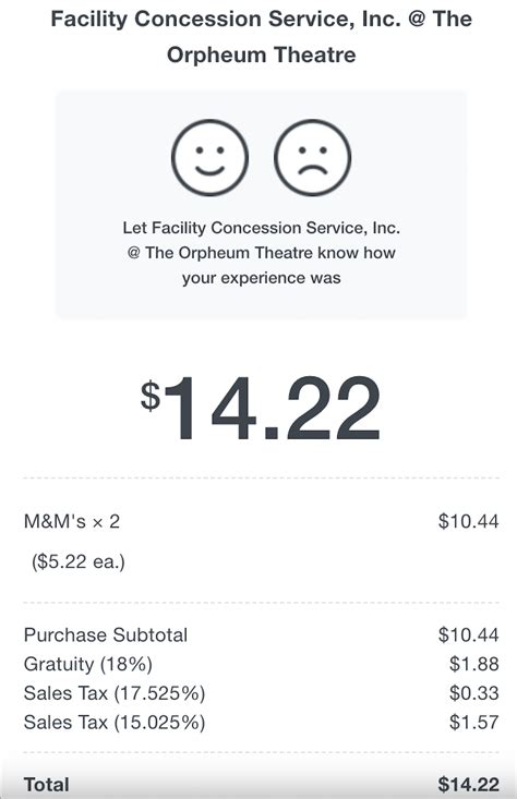 Is This Sales Tax Correct? 17.5% On M&Ms And 15% On A Mandatory Gratuity  Seems Excessive. : R/Minneapolis