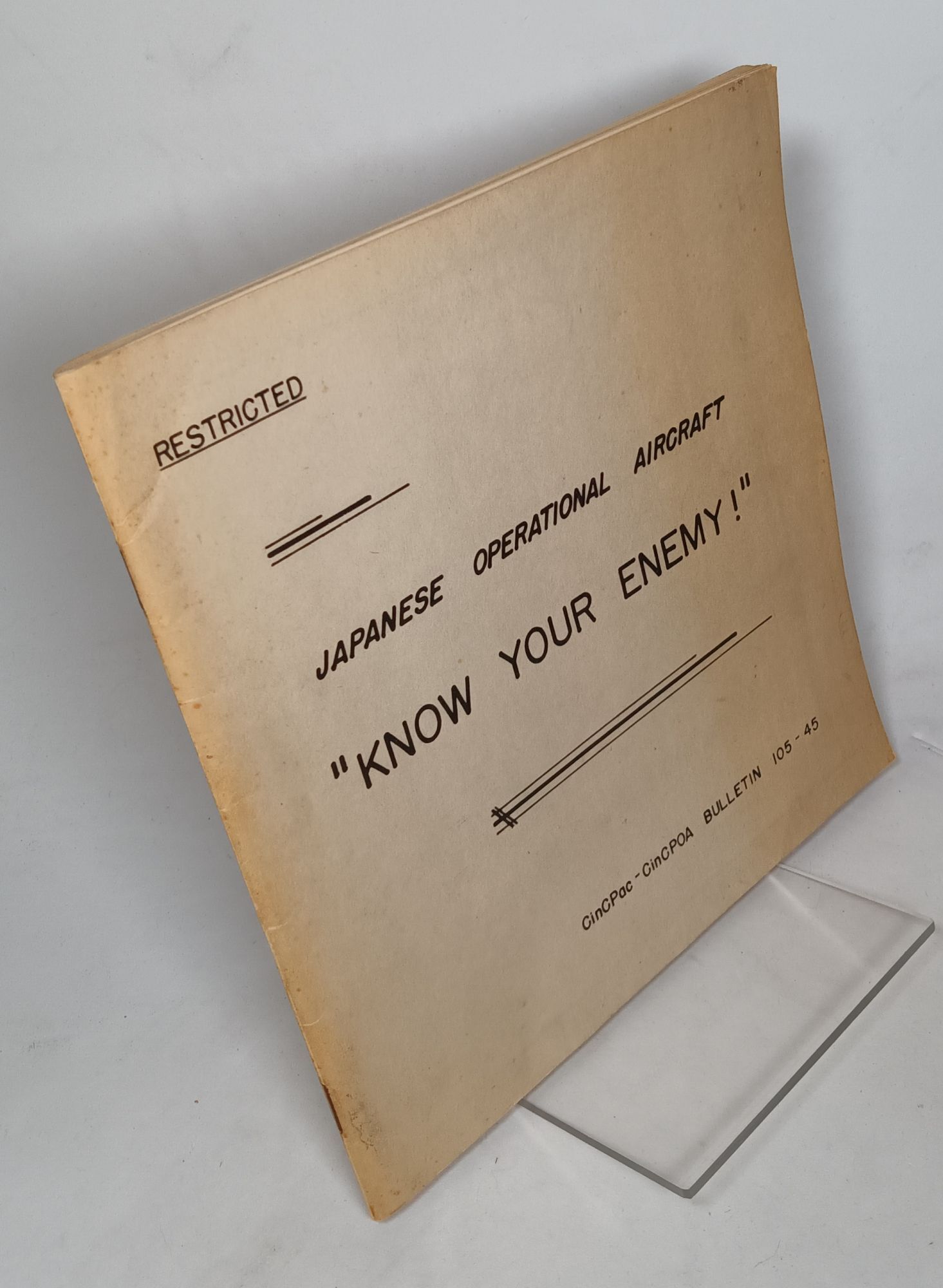 Japanese Operational Aircraft Cincpoa 105 45 Revised Japanese Operational Aircraft Cincpoa 105 45 Revised