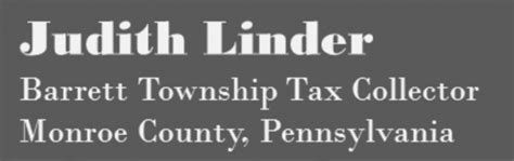 Judy Linder Tax Collector Barrett Township Pa
