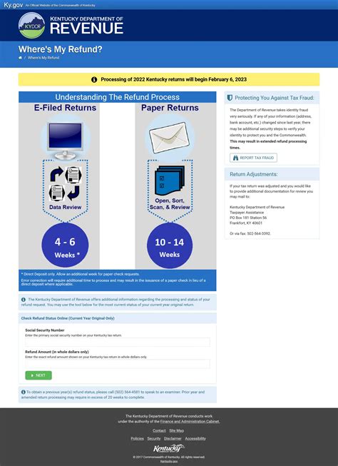 Kentucky State Tax Refund Tracking Where S My Refund Guide