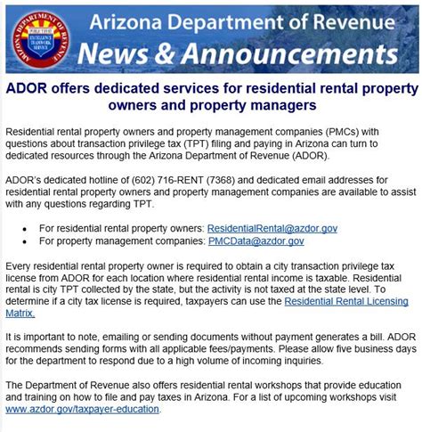 Know Before You Owe Residential Rental Transaction Privilege Tax Changes Arizona Realtor Voice Arizona Realtor Voice Know Before You Owe Residential Rental Transaction Privilege Tax Changes Arizona Realtor Voice Arizona Realtor Voice