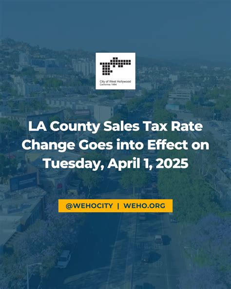 La County Sales Tax Increase Goes Into Effect April 1 2025 Weho Times West Hollywood News Nightlife And Events
