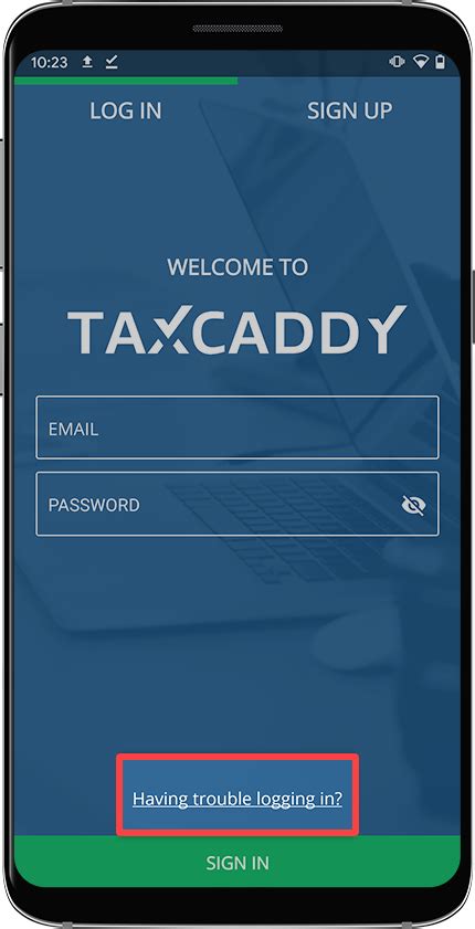 Logging In With A Password Taxcaddy Logging In With A Password Taxcaddy