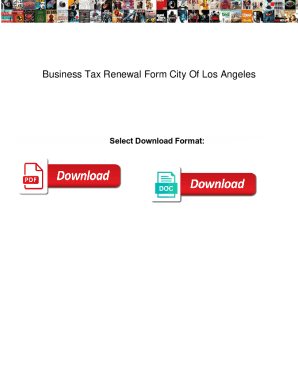 Los Angeles Business Tax Renewal