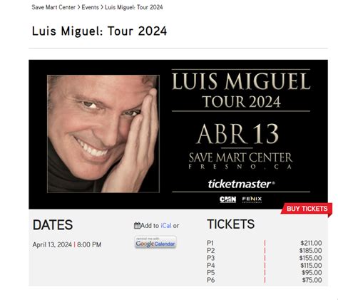 Find Your Perfect Luis Miguel Tickets Today