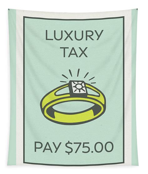 Luxury Tax Vintage Monopoly Board Game Theme Card Tapestry