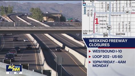 Major Phoenix Area Freeway Closures Restrictions This Weekend April 28 May 1 Fox 10 Phoenix