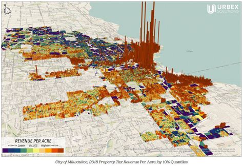 Map Of 2018 Property Tax Revenue Per Acre Of The City Of Milwaukee R Milwaukee Map Of 2018 Property Tax Revenue Per Acre Of The City Of Milwaukee R Milwaukee