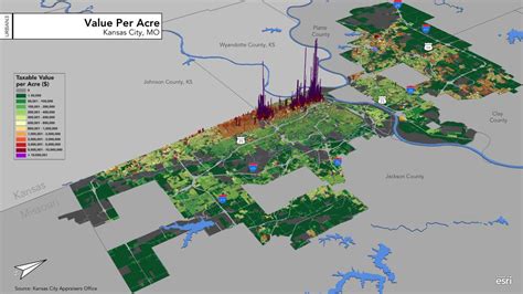 Map Of Kansas City Tax Value Per Acre R Kansascity