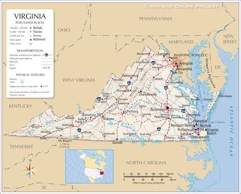 Map Of The Commonwealth Of Virginia Usa Nations Online Project Map Of The Commonwealth Of Virginia Usa Nations Online Project