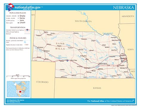 Map Of The State Of Nebraska Usa Nations Online Project