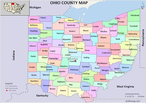 Map Showing Counties In Ohio Cris Michal