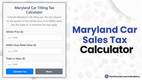 Maryland Car Sales Tax