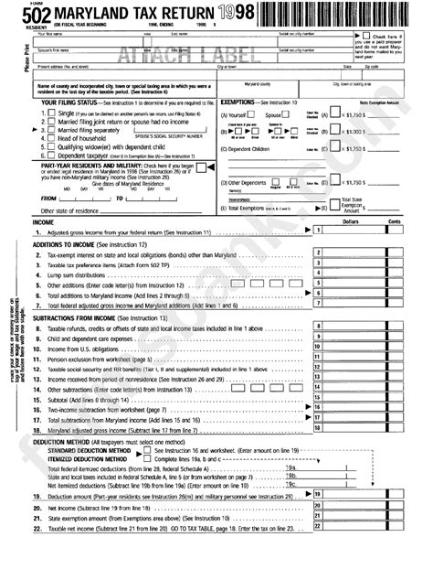 Maryland Income Tax Forms