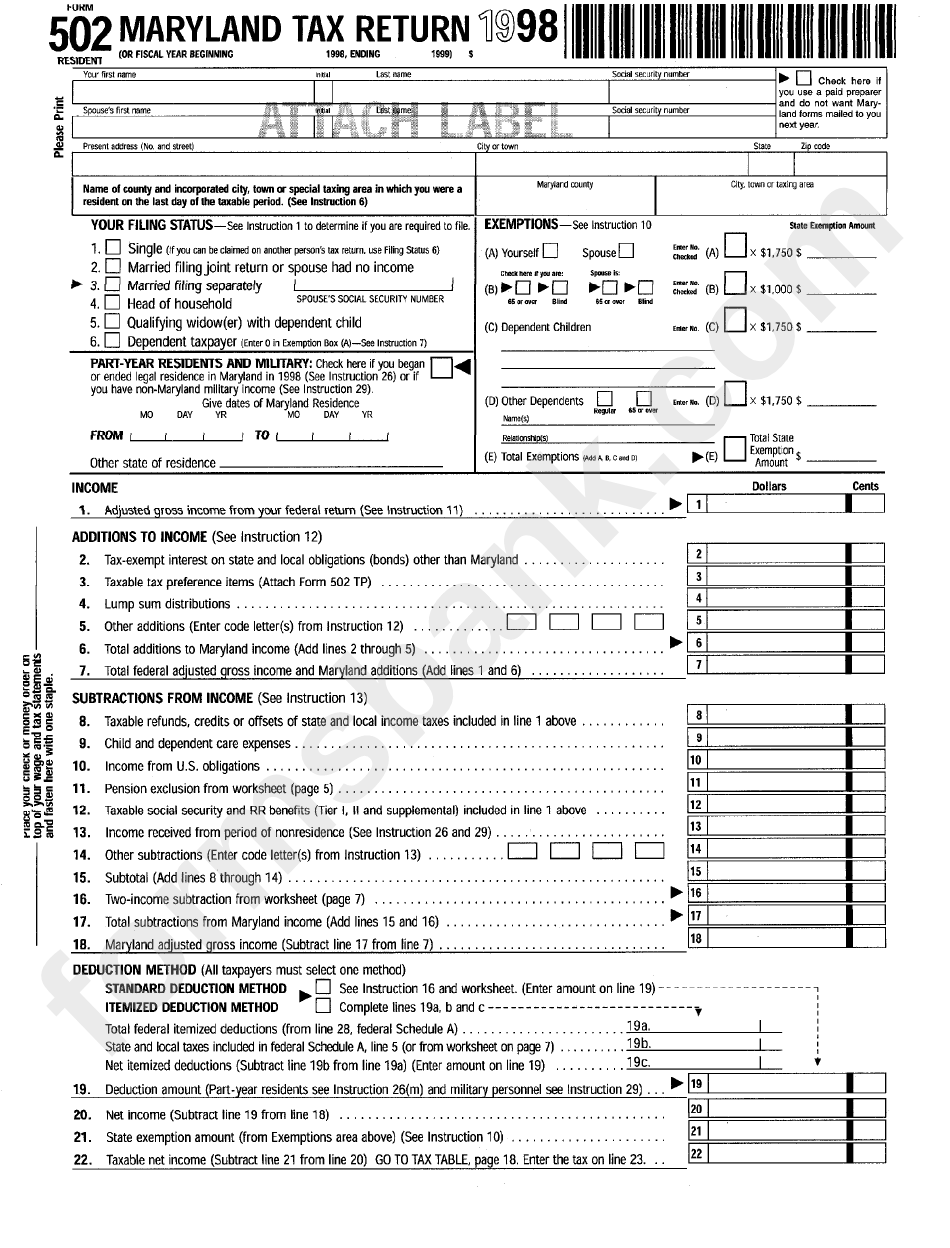 Maryland Tax Forms