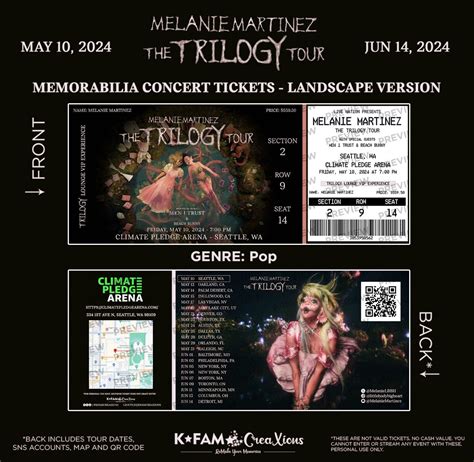 Melanie Martinez The Trilogy Tour Custom Memorabilia Concert Tickets Ebay Melanie Martinez The Trilogy Tour Custom Memorabilia Concert Tickets Ebay