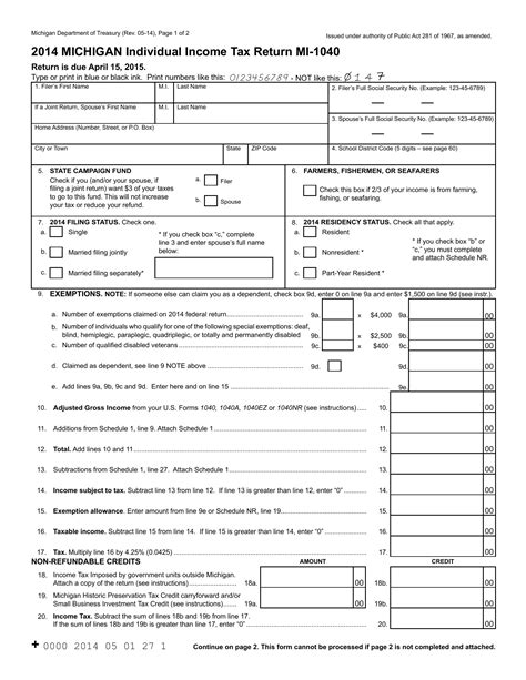 Michigan State Tax Return R Turbotax