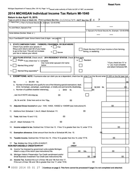Michigan Tax Forms