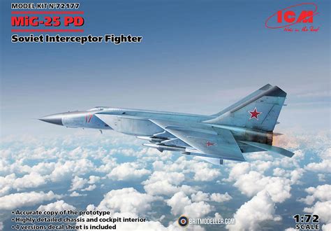 Mig 25 Pd Soviet Interceptor Fighter 1 72 Icm 72177 Kits Britmodeller Com