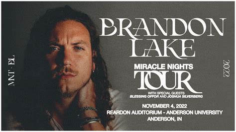 Miracle Nights Tour With Brandon Lake 2022 Praisecharts