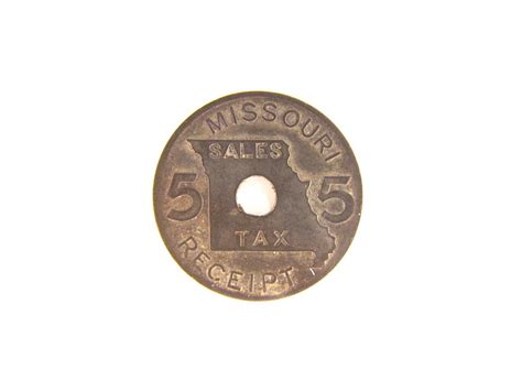 Missouri Five Mill Sales Tax Token National Museum Of American History