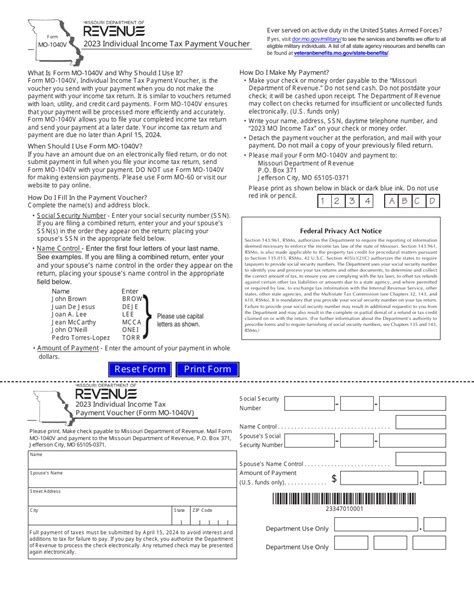 Missouri Income Tax Payment