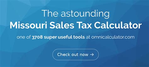 Missouri Sales Tax Calculator 2025 Rate Lookup Tool Swoop