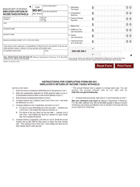 Mo 941 Fill Out Sign Online Dochub Mo 941 Fill Out Sign Online Dochub
