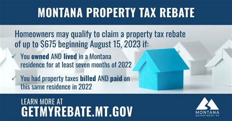 Montana Department Of Revenue On X Homeowners May Qualify To Claim A Property Tax Rebate Of Up To 675 Beginning August 15 2023 You Owned And Lived In A Montana Residence For