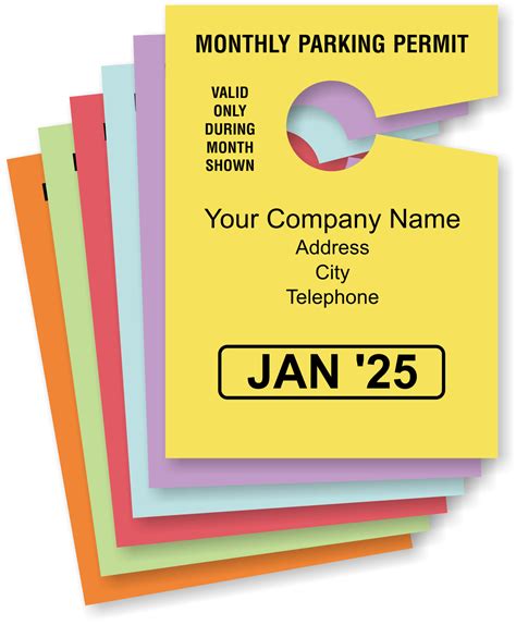 Monthly Parking Hang Tags Free Shipping From Myparkingpermit Monthly Parking Hang Tags Free Shipping From Myparkingpermit